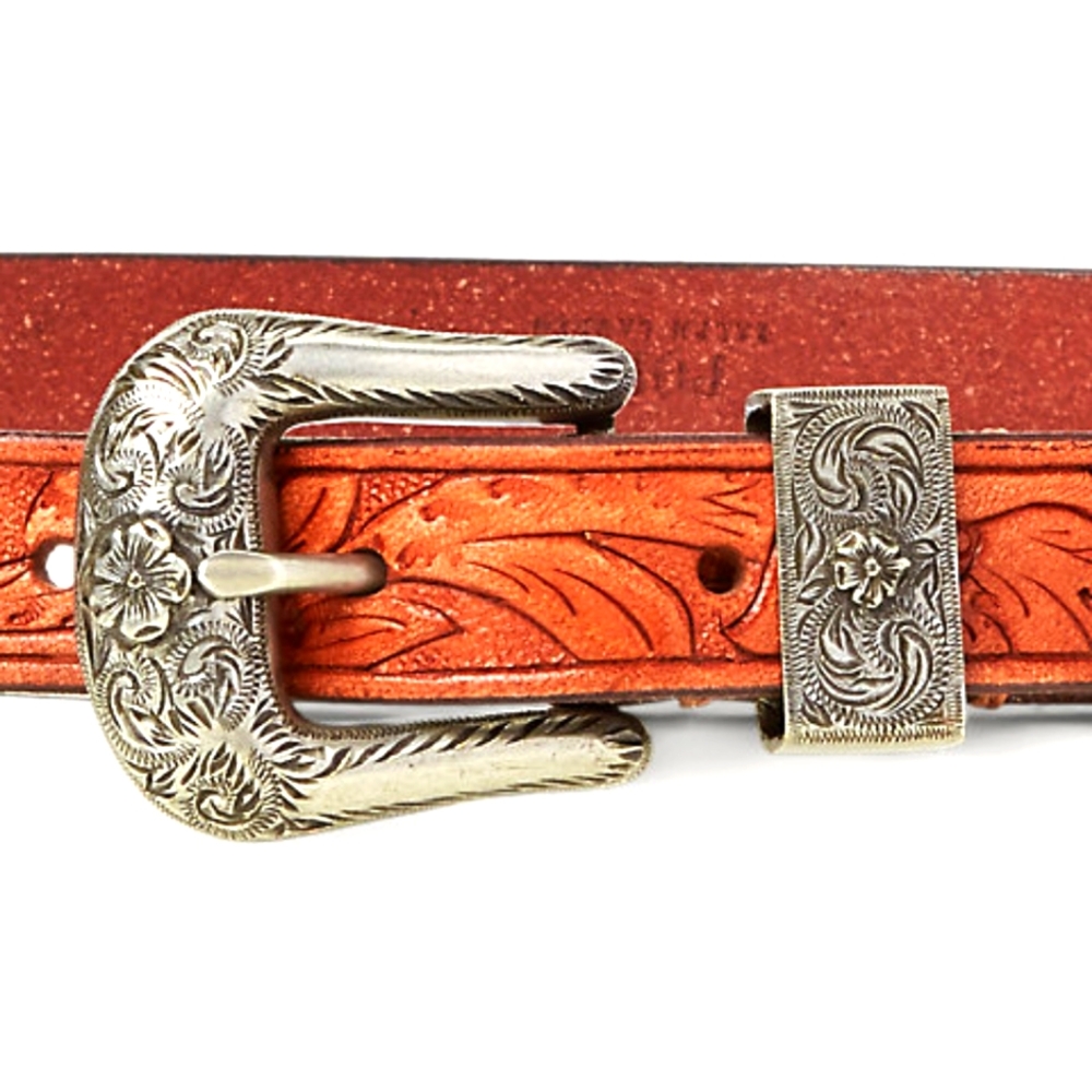 Polo Ralph Lauren western tooled calfskin belt